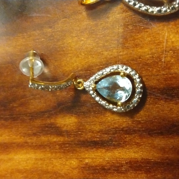 Aquamarine 14k gp 925 - Picture 3 of 4